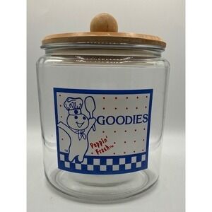 Pillsbury Doughboy Jar Vintage Kitchen Storage Container 9.5" Free Shipping‎
